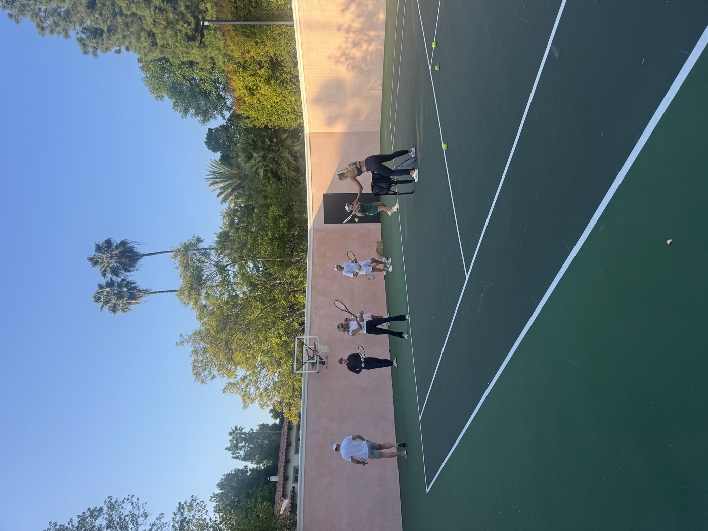 Group coaching at a private estate court